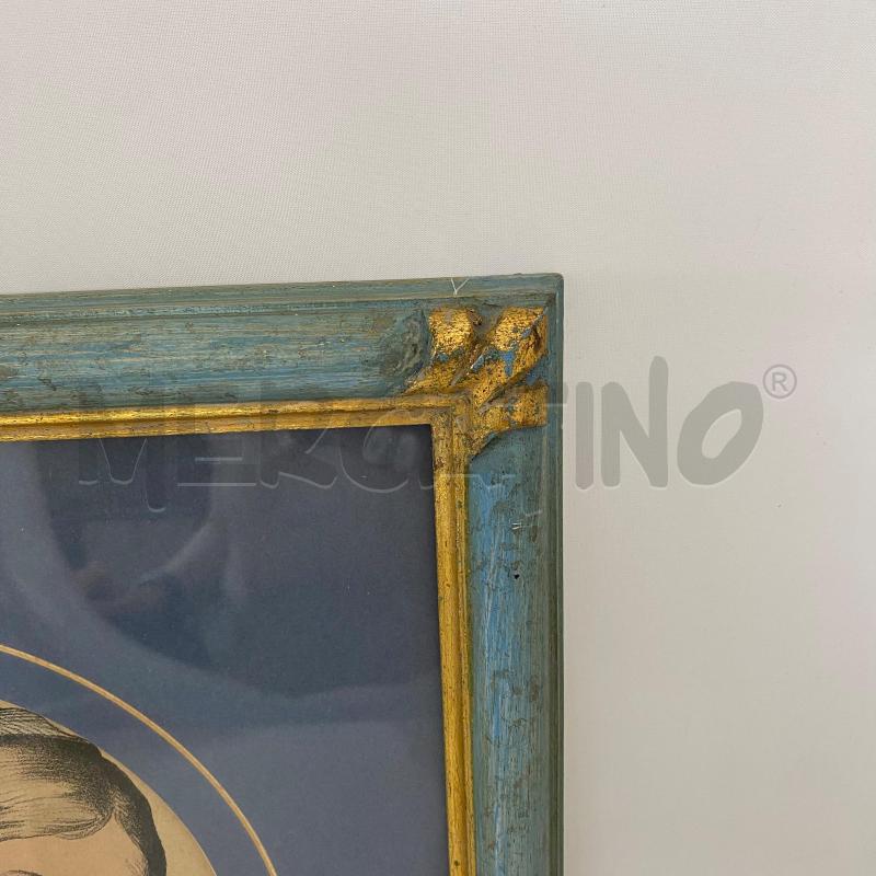 QUADRO RITRATTO DELLA VERGINE 1870CIRCA  CORNICE AZZURRA | Mercatino dell'Usato Lago patria - giugliano in c. 2