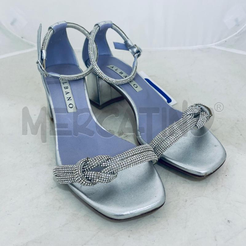 SANDALI DONNA ALBANO GIOIELLO ARGENTATI STRASS NODO  | Mercatino dell'Usato Lago patria - giugliano in c. 1