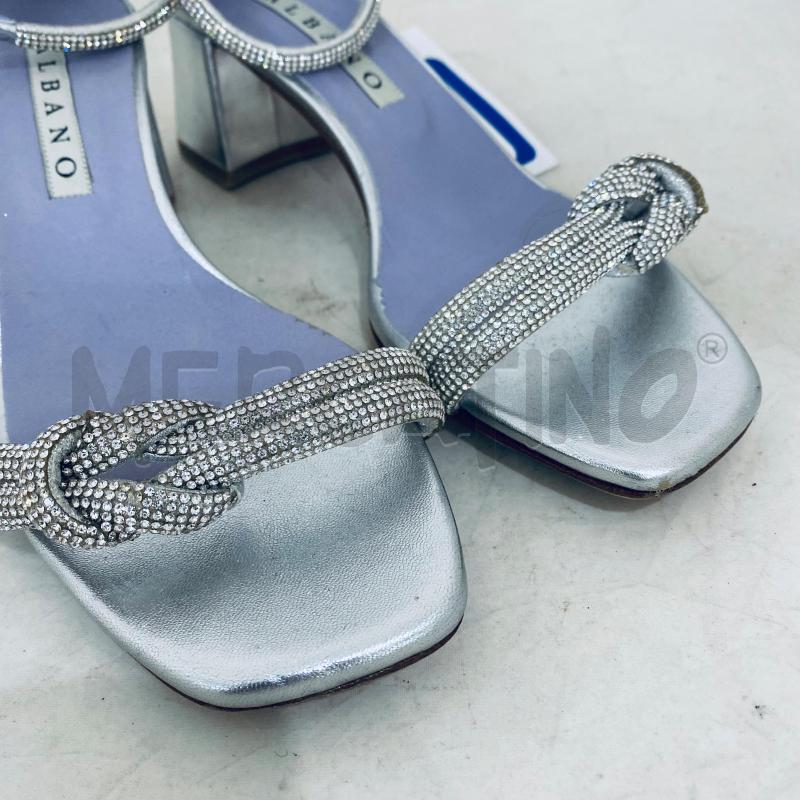 SANDALI DONNA ALBANO GIOIELLO ARGENTATI STRASS NODO  | Mercatino dell'Usato Lago patria - giugliano in c. 2
