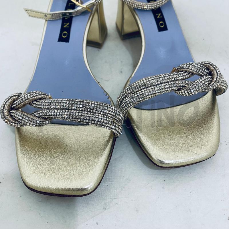 SANDALI DONNA ALBANO GIOIELLO DORATI STRASS NODO  | Mercatino dell'Usato Lago patria - giugliano in c. 4