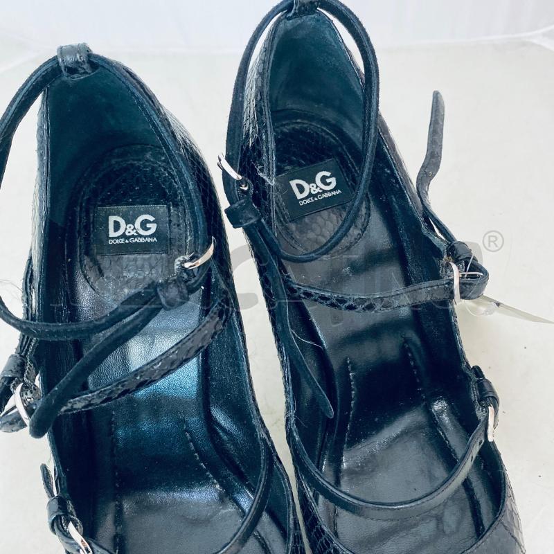 SANDALI DONNA NERI D&G STAMPA PITONE NERO | Mercatino dell'Usato Lago patria - giugliano in c. 2