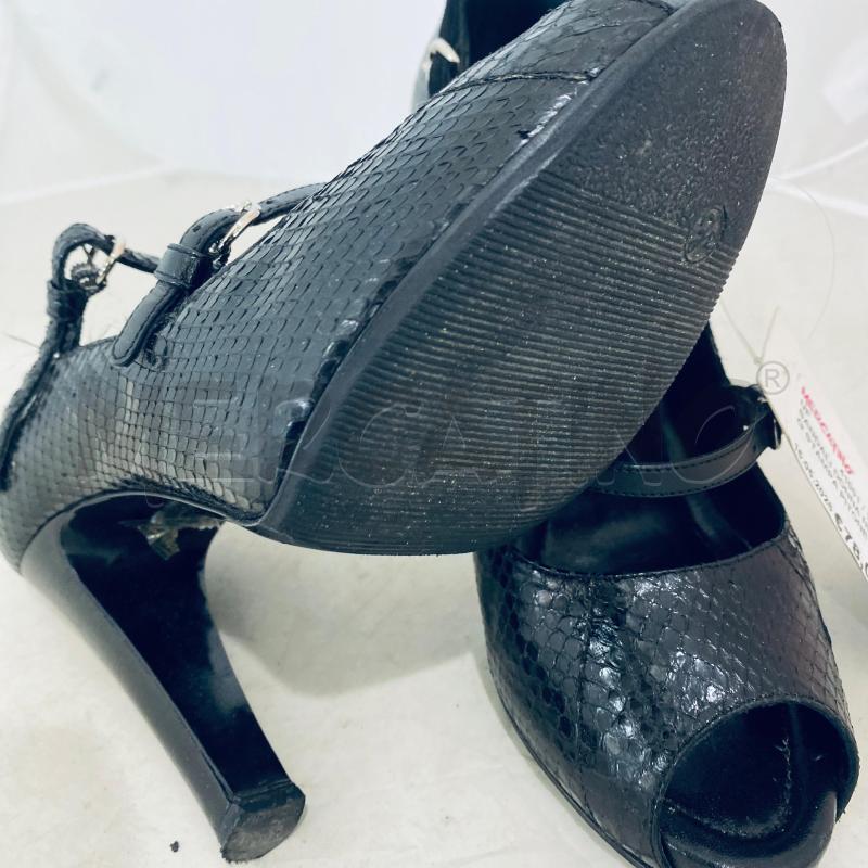 SANDALI DONNA NERI D&G STAMPA PITONE NERO | Mercatino dell'Usato Lago patria - giugliano in c. 5