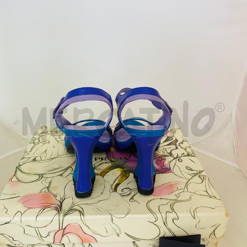 SANDALI DONNA PRADA PELLE TURCHESE VIOLA  | Mercatino dell'Usato Lago patria - giugliano in c. 5