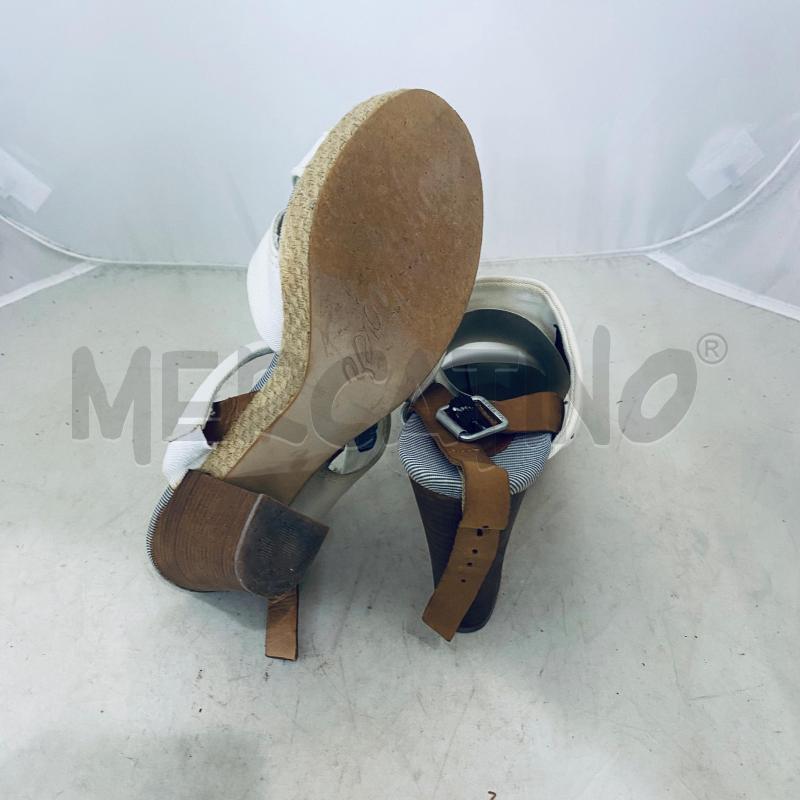 SANDALI DONNA TOMMY HILFIGHER BIANCHI LOGO BANDIERA   | Mercatino dell'Usato Lago patria - giugliano in c. 5