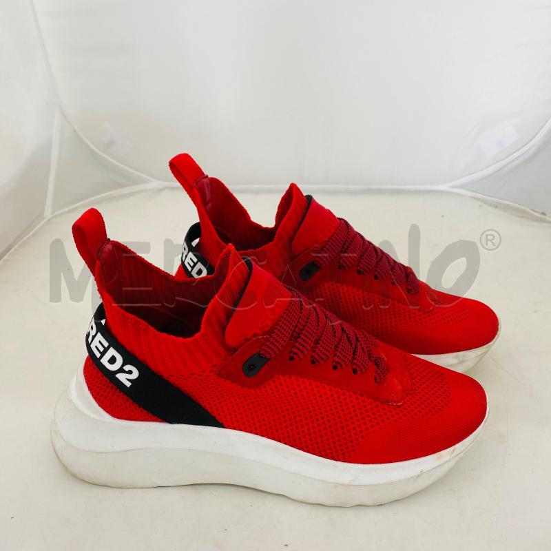 SCARPE BAMBINO DSQUARED2 ROSSE  | Mercatino dell'Usato Lago patria - giugliano in c. 1