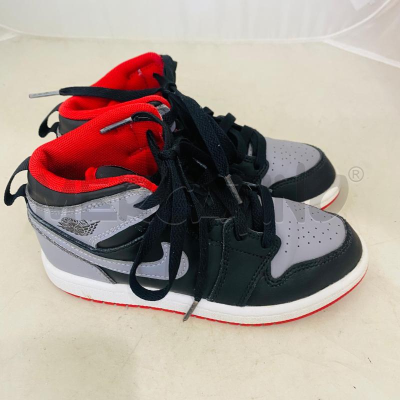 SCARPE BAMBINO JORDAN NERE PROFILO ROSSO  | Mercatino dell'Usato Lago patria - giugliano in c. 4