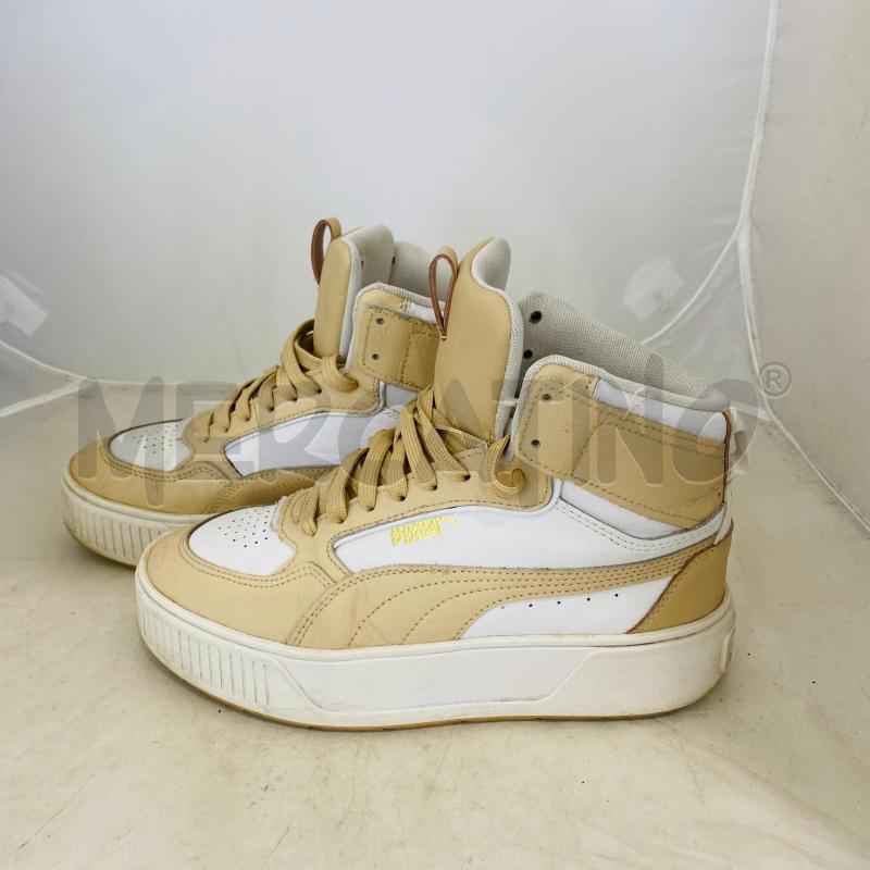 SCARPE DONNA PUMA ALTE BIEGE BIANCHE LOGO DORATO | Mercatino dell'Usato Lago patria - giugliano in c. 1