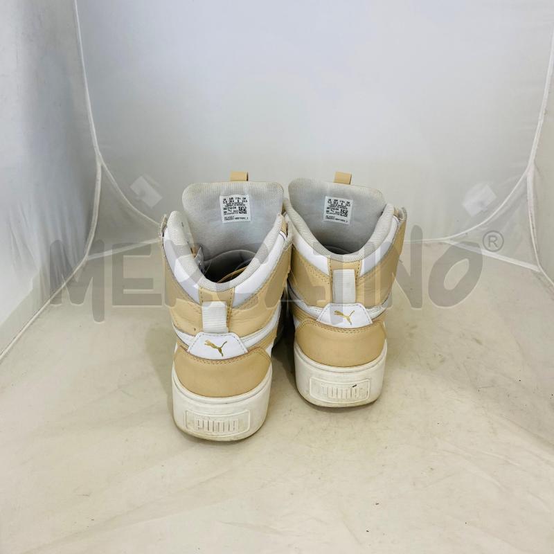 SCARPE DONNA PUMA ALTE BIEGE BIANCHE LOGO DORATO | Mercatino dell'Usato Lago patria - giugliano in c. 4
