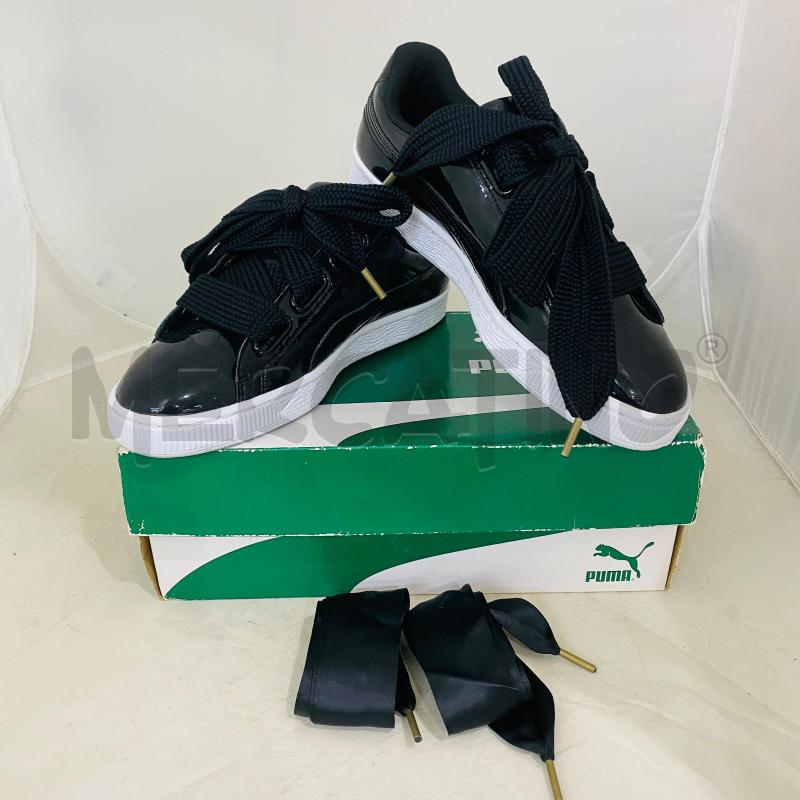 SCARPE DONNA PUMA VERNICE NERA LACCI DOPPI | Mercatino dell'Usato Lago patria - giugliano in c. 1
