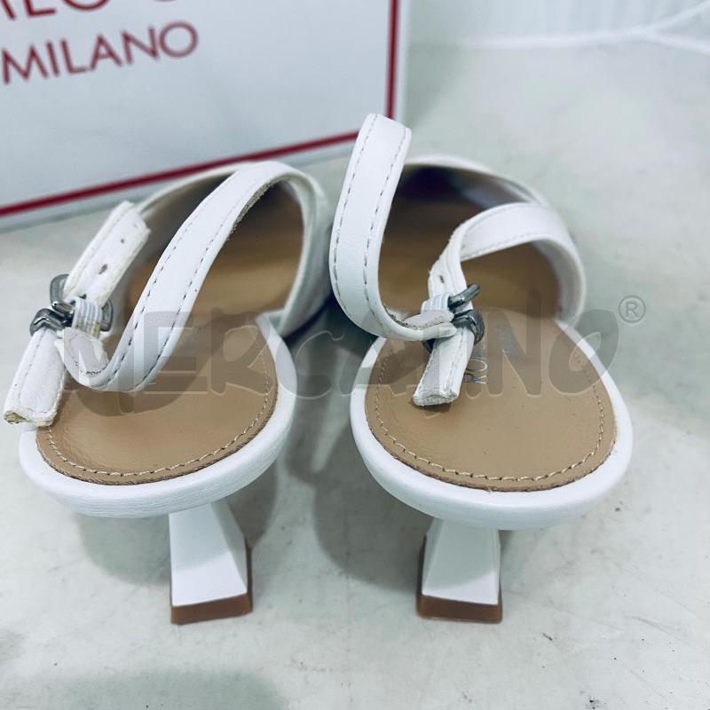SCARPE DONNA ROMEO GIGLI BIANCHE VERA PELLE LOGO SCRITTA | Mercatino dell'Usato Lago patria - giugliano in c. 4