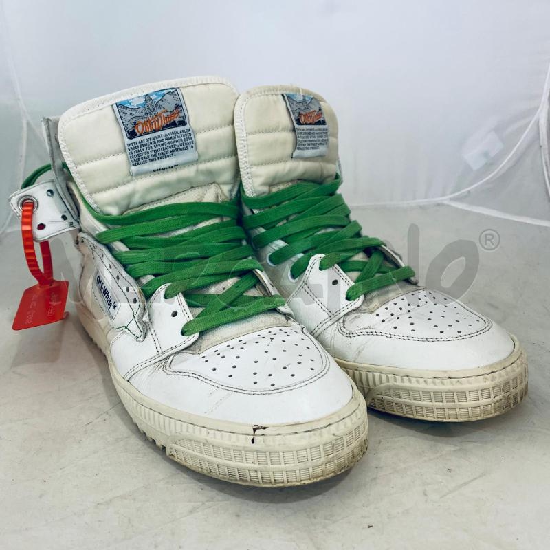 SCARPE UOMO OFF-WHITE PANNA LACCI VERDI  | Mercatino dell'Usato Lago patria - giugliano in c. 1