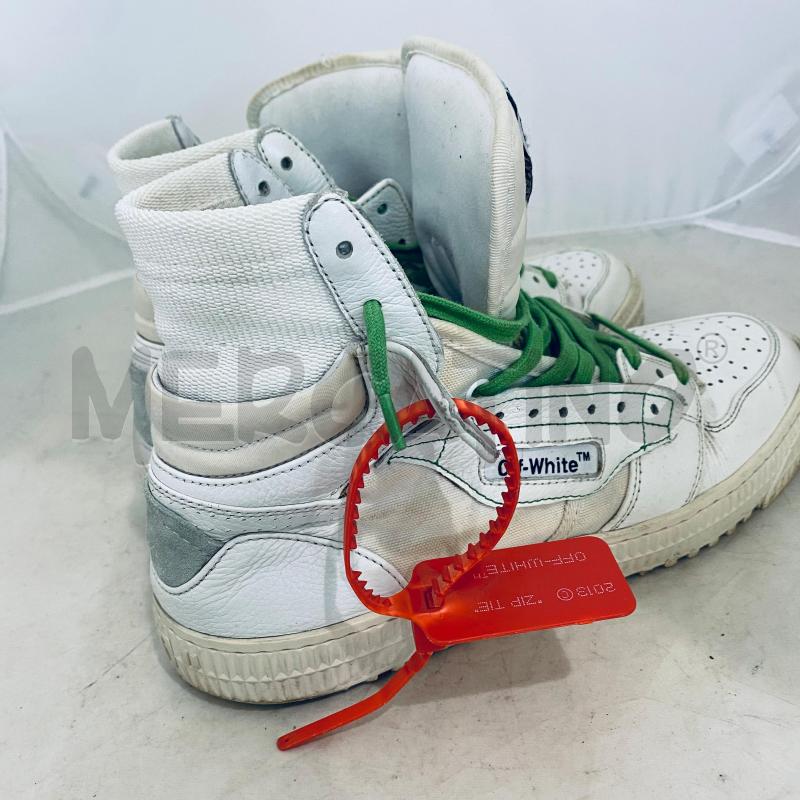 SCARPE UOMO OFF-WHITE PANNA LACCI VERDI  | Mercatino dell'Usato Lago patria - giugliano in c. 2