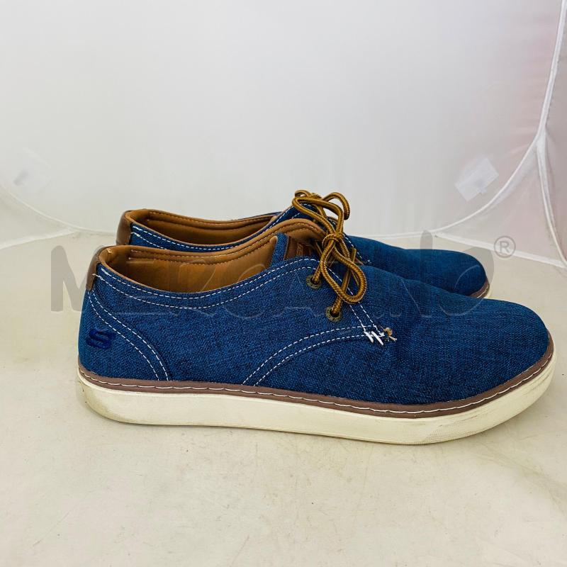 SCARPE UOMO SKECHERS BLU TELA  | Mercatino dell'Usato Lago patria - giugliano in c. 2