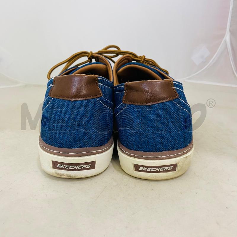 SCARPE UOMO SKECHERS BLU TELA  | Mercatino dell'Usato Lago patria - giugliano in c. 3
