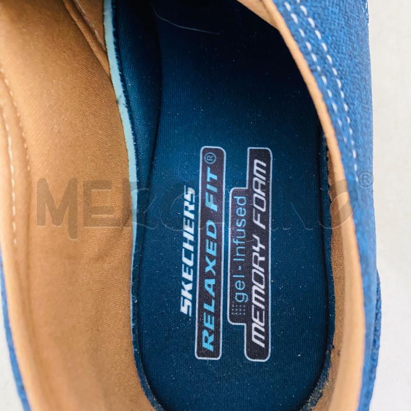 SCARPE UOMO SKECHERS BLU TELA  | Mercatino dell'Usato Lago patria - giugliano in c. 5