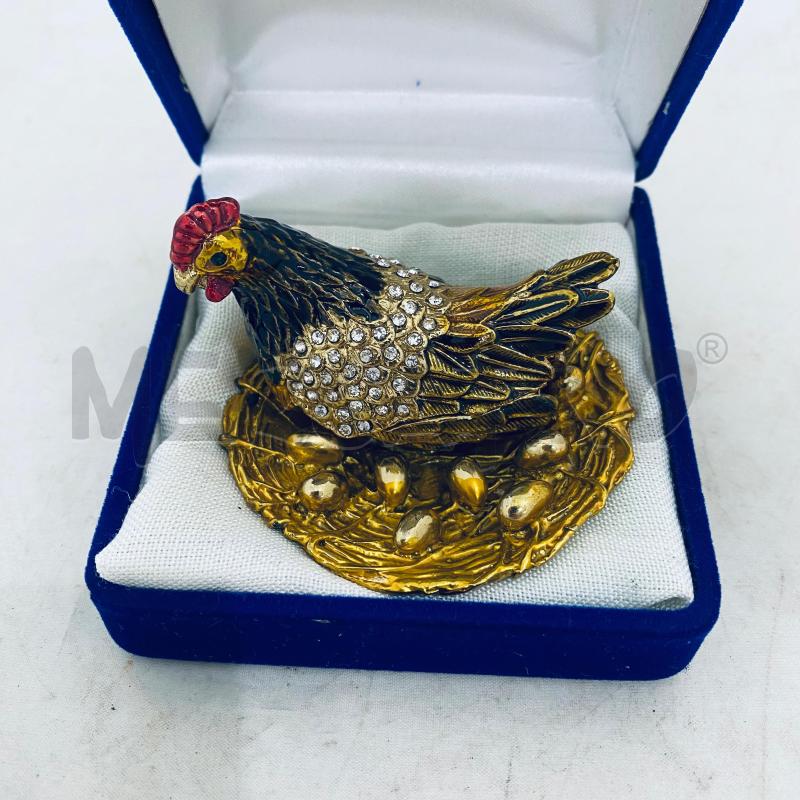 SCATOLA FORMA GALLINA DORATA  | Mercatino dell'Usato Lago patria - giugliano in c. 1