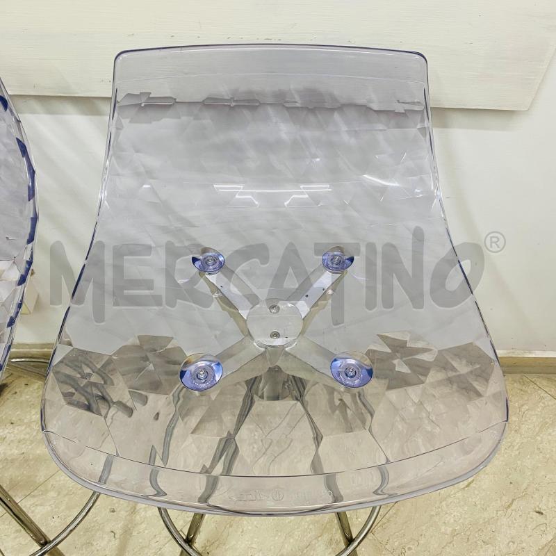 SGABELLO COPPIA CALLIGARIS ICE SCOCCA TRASPARENTE | Mercatino dell'Usato Lago patria - giugliano in c. 2