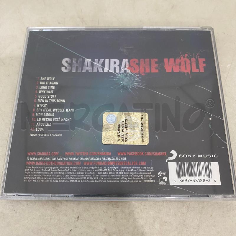 SHAKIRA - SHE WOLF | Mercatino dell'Usato Lago patria - giugliano in c. 2