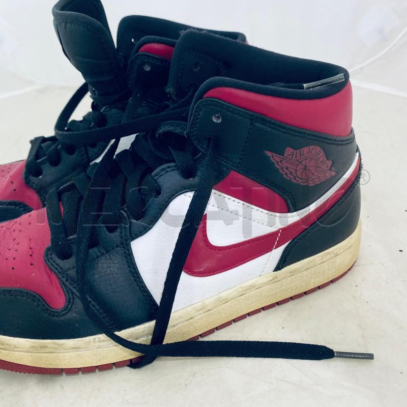 SNEAKERS DONNA JORDAN 1 MID NERO BIANCO BORGOGNA | Mercatino dell'Usato Lago patria - giugliano in c. 5
