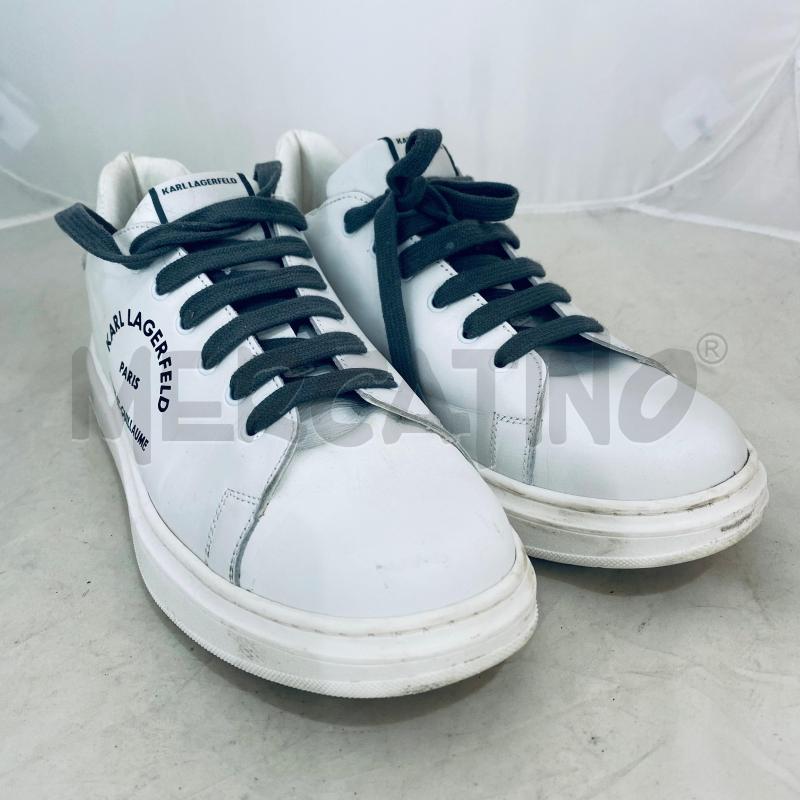 SNEAKERS DONNA KARL LAGERFELD BIANCHE LACCIO GRIGIO | Mercatino dell'Usato Lago patria - giugliano in c. 1