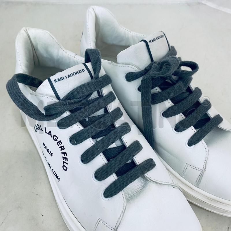 SNEAKERS DONNA KARL LAGERFELD BIANCHE LACCIO GRIGIO | Mercatino dell'Usato Lago patria - giugliano in c. 2
