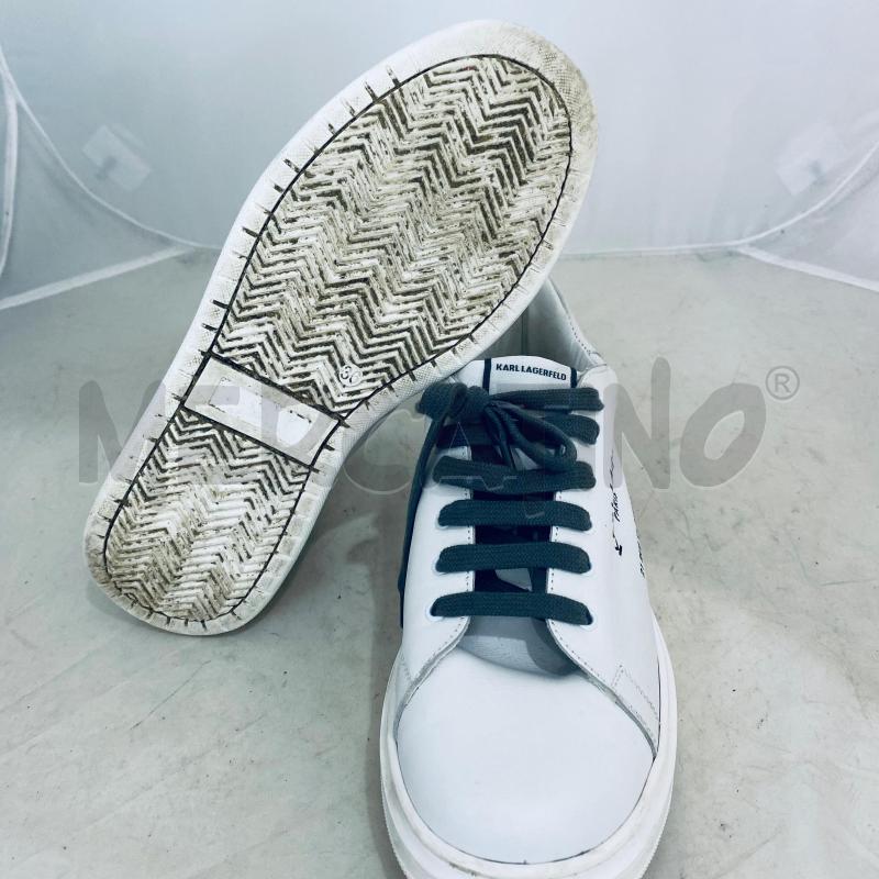 SNEAKERS DONNA KARL LAGERFELD BIANCHE LACCIO GRIGIO | Mercatino dell'Usato Lago patria - giugliano in c. 5