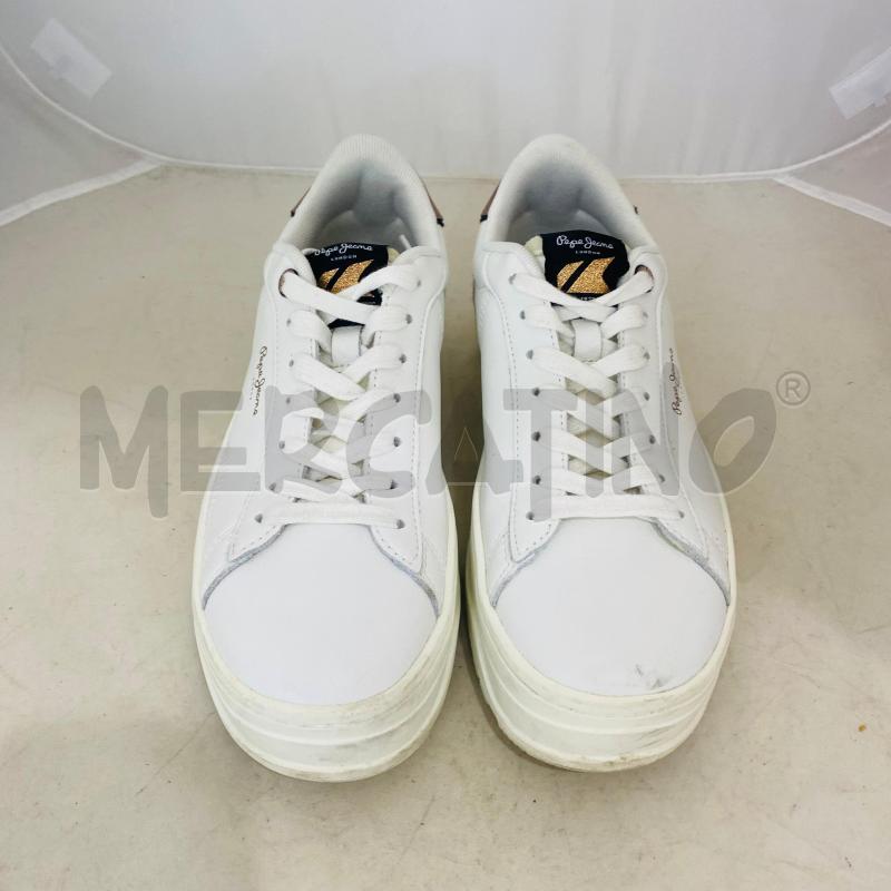 SNEAKERS DONNA PEPE JEANS BIANCHE PROFILO LUREX BRONZO | Mercatino dell'Usato Lago patria - giugliano in c. 2