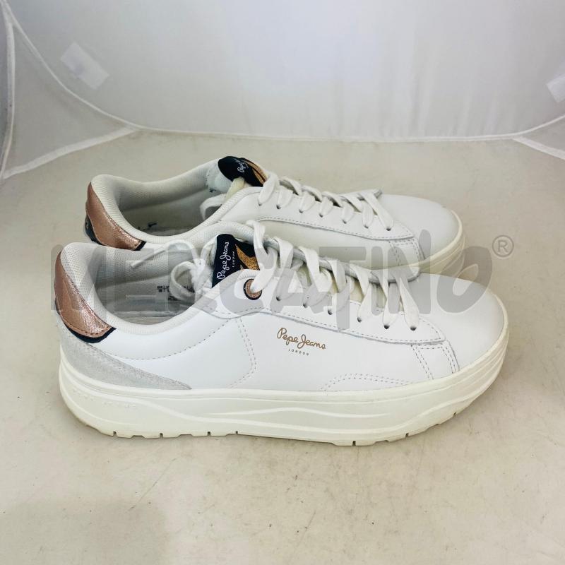 SNEAKERS DONNA PEPE JEANS BIANCHE PROFILO LUREX BRONZO | Mercatino dell'Usato Lago patria - giugliano in c. 3