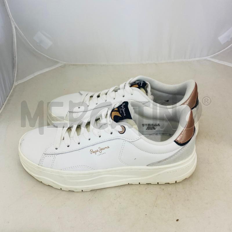 SNEAKERS DONNA PEPE JEANS BIANCHE PROFILO LUREX BRONZO | Mercatino dell'Usato Lago patria - giugliano in c. 5
