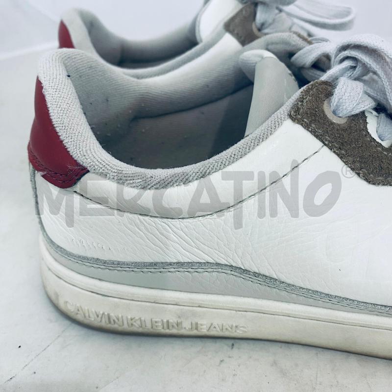 SNEAKERS UOMO CALVIN KLEIN BEIGE MARRONE PELLE | Mercatino dell'Usato Lago patria - giugliano in c. 3
