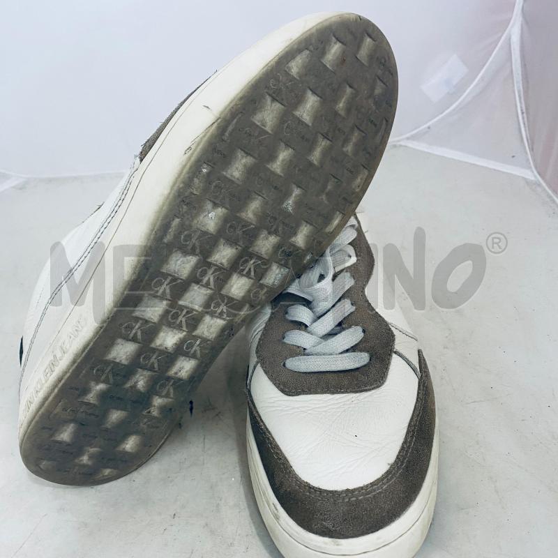 SNEAKERS UOMO CALVIN KLEIN BEIGE MARRONE PELLE | Mercatino dell'Usato Lago patria - giugliano in c. 4