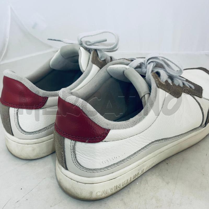 SNEAKERS UOMO CALVIN KLEIN BEIGE MARRONE PELLE | Mercatino dell'Usato Lago patria - giugliano in c. 5