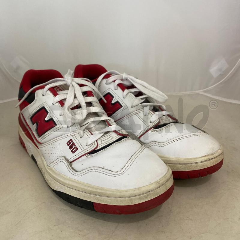 SNEAKERS UOMO NEW BALANCE 550 PELLE BIANCA ROSSO  | Mercatino dell'Usato Lago patria - giugliano in c. 1