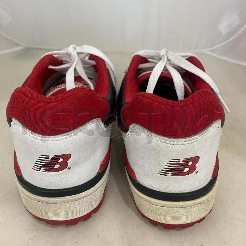 SNEAKERS UOMO NEW BALANCE 550 PELLE BIANCA ROSSO  | Mercatino dell'Usato Lago patria - giugliano in c. 3