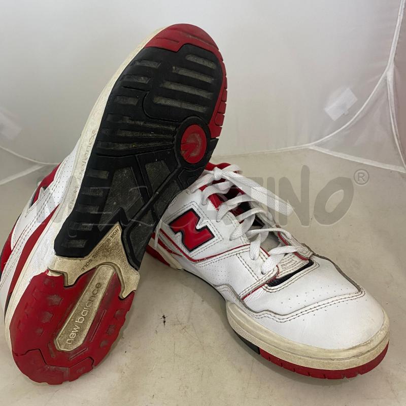 SNEAKERS UOMO NEW BALANCE 550 PELLE BIANCA ROSSO  | Mercatino dell'Usato Lago patria - giugliano in c. 4