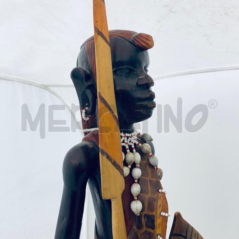 STATUA COPPIA LEGNO ETNICA  | Mercatino dell'Usato Lago patria - giugliano in c. 4