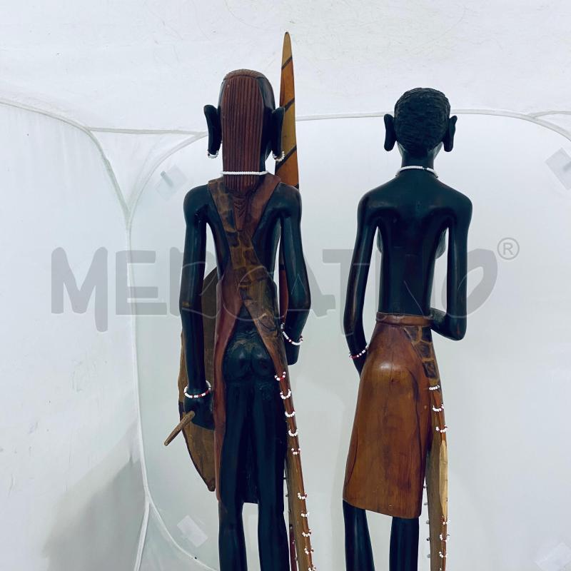 STATUA COPPIA LEGNO ETNICA  | Mercatino dell'Usato Lago patria - giugliano in c. 5