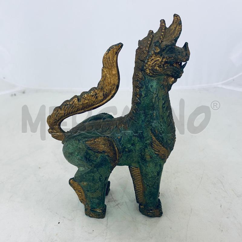 STATUETTA LEONE GUARDIANO METALLO DORATO | Mercatino dell'Usato Lago patria - giugliano in c. 1