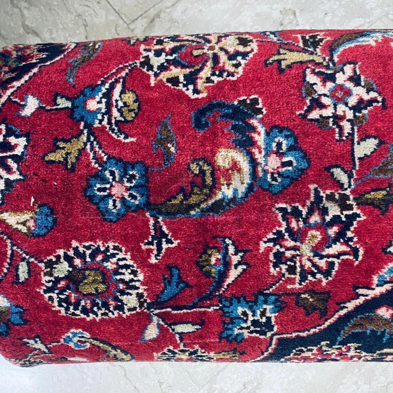 TAPPETO PERSIANO FONDO BORDEAUX ROMBO BLU CENTRALE 240X140  | Mercatino dell'Usato Lago patria - giugliano in c. 1