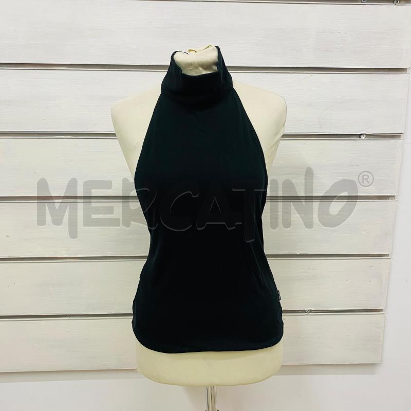 TOP MOSCHINO NERO SCOLLO ALL AMERICANA TRASARENTE | Mercatino dell'Usato Lago patria - giugliano in c. 1
