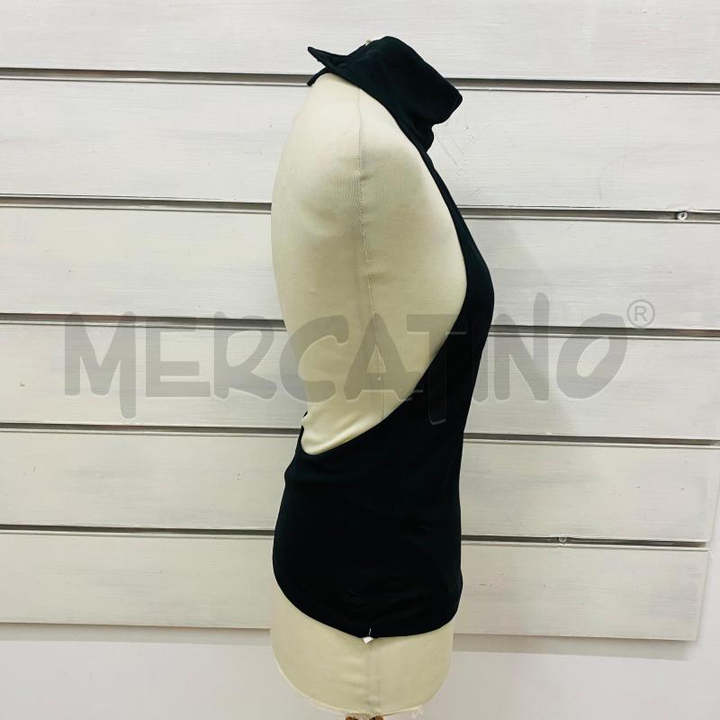 TOP MOSCHINO NERO SCOLLO ALL AMERICANA TRASARENTE | Mercatino dell'Usato Lago patria - giugliano in c. 4
