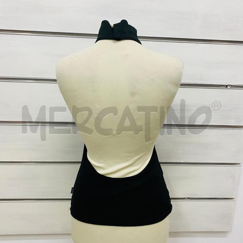 TOP MOSCHINO NERO SCOLLO ALL AMERICANA TRASARENTE | Mercatino dell'Usato Lago patria - giugliano in c. 5