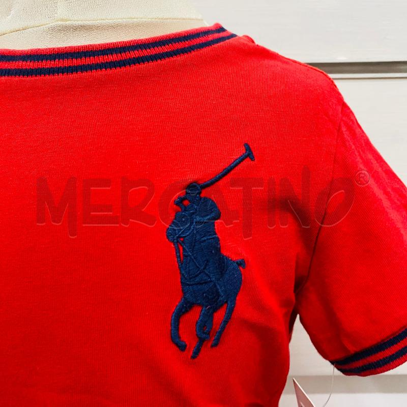T SHIRT BAMBINO RALPH LAURAN ROSSA LOGO BLU  | Mercatino dell'Usato Lago patria - giugliano in c. 2