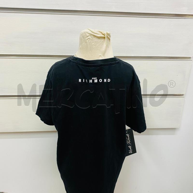 T SHIRT BAMBINO RICHMOND NERO STAMPO ROSA CHIARO  | Mercatino dell'Usato Lago patria - giugliano in c. 4