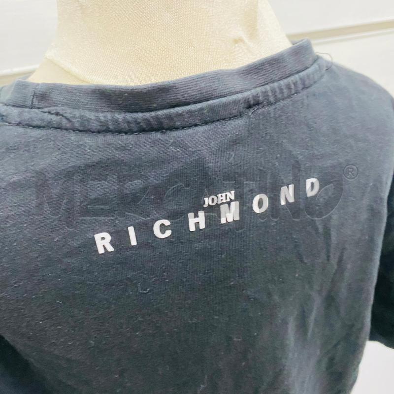 T SHIRT BAMBINO RICHMOND NERO STAMPO ROSA CHIARO  | Mercatino dell'Usato Lago patria - giugliano in c. 5