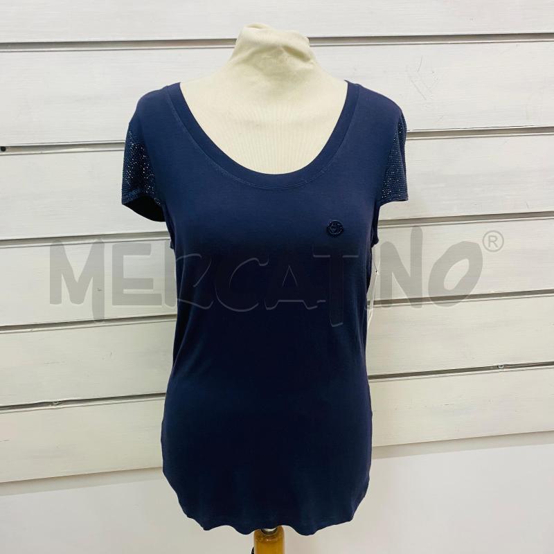 T SHIRT DONNA ARMANI JEANS BLU BRILLANTINI ALLE MANICHE | Mercatino dell'Usato Lago patria - giugliano in c. 1
