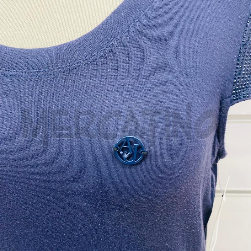 T SHIRT DONNA ARMANI JEANS BLU BRILLANTINI ALLE MANICHE | Mercatino dell'Usato Lago patria - giugliano in c. 2