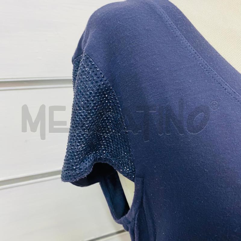 T SHIRT DONNA ARMANI JEANS BLU BRILLANTINI ALLE MANICHE | Mercatino dell'Usato Lago patria - giugliano in c. 3