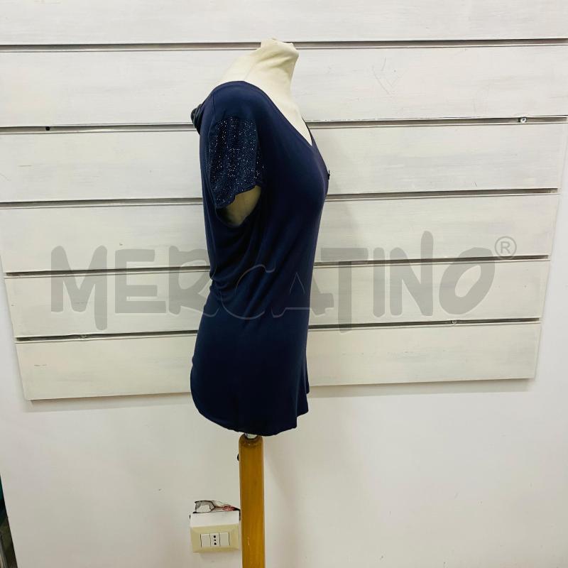T SHIRT DONNA ARMANI JEANS BLU BRILLANTINI ALLE MANICHE | Mercatino dell'Usato Lago patria - giugliano in c. 4