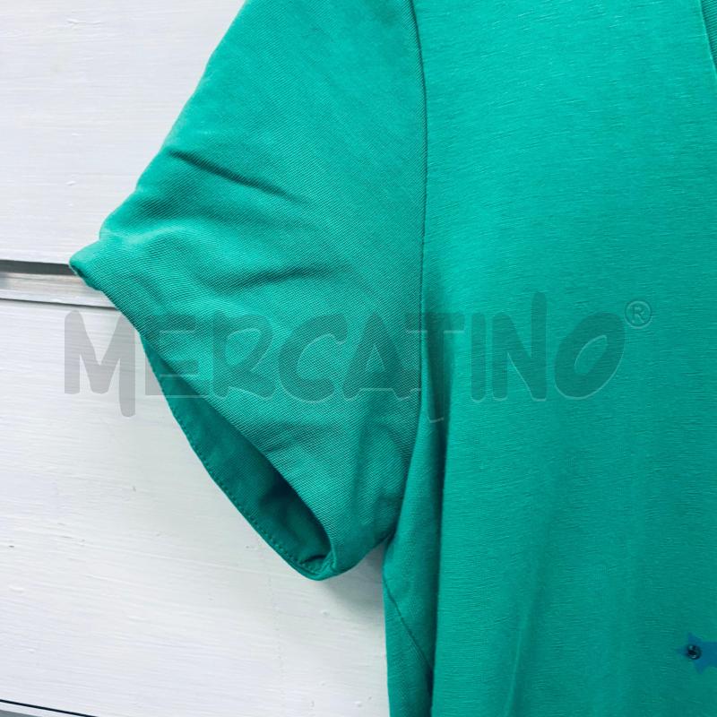 T SHIRT DONNA ARMANI JEANS VERDE SCRITTA STRASS BLU | Mercatino dell'Usato Lago patria - giugliano in c. 3